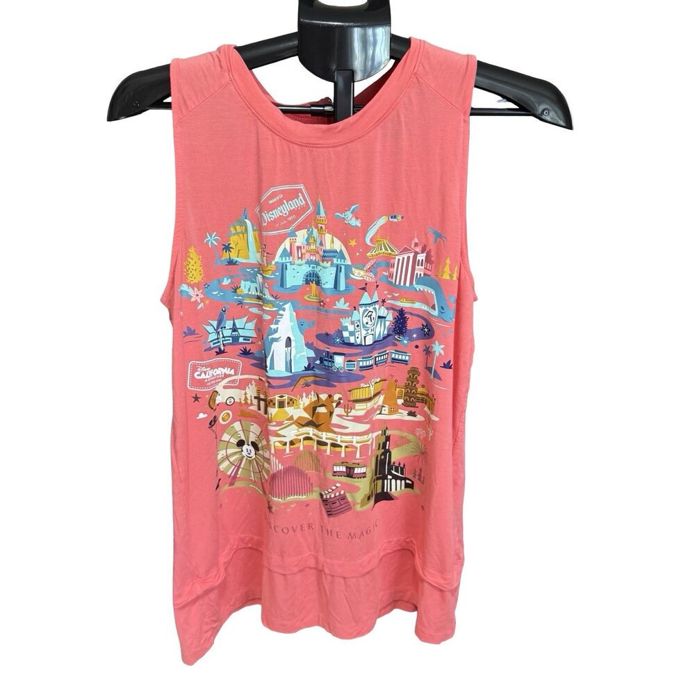 Disney Parks Disneyland Women’s Sleeveless Shirt / Tank Coral Color Size Large